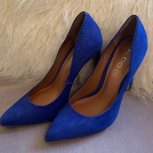 Aldo cobalt blue heels w box